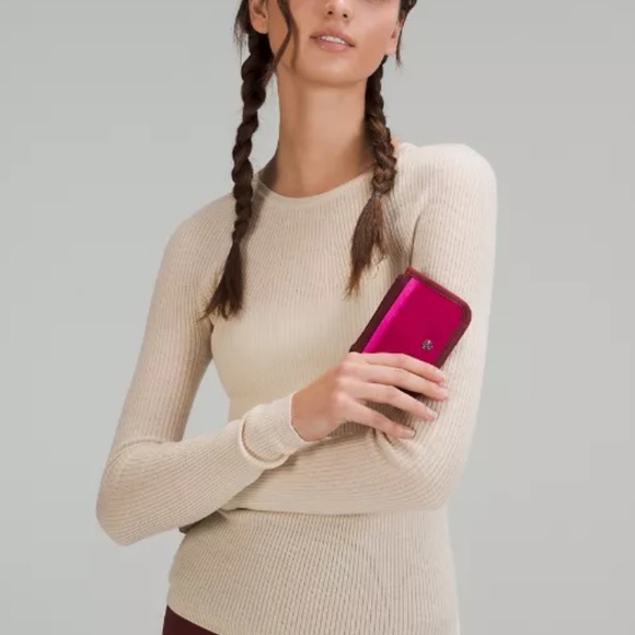 NWT Lululemon Athletica True Identity Card Case Pink Mist/White Opal/Rspbry Crm - Picture 2 of 4